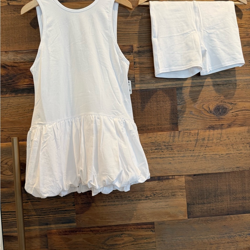 Free People Hot Shot Bubble Set White , 2pc (Dress & Shorts) NWT - Picture 7 of 13